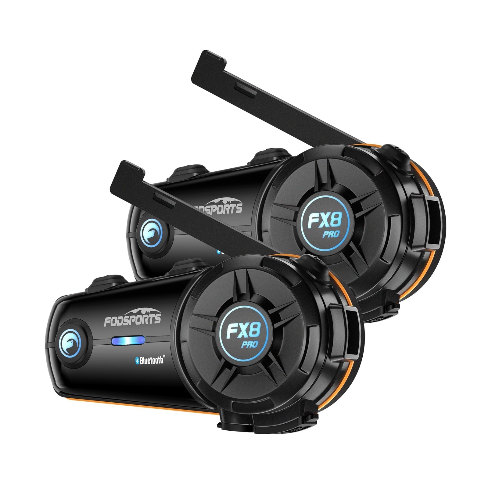 FODSPORTS FX8 Pro Motorcycle Communication Systems with Customized HRSQS Spea…