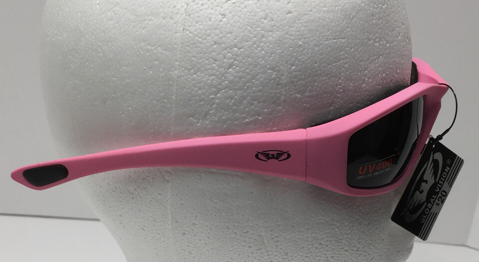 Global Vision Foam Padded Wrap Style “fight Back” SoftTouch Frames UV400 Pink
