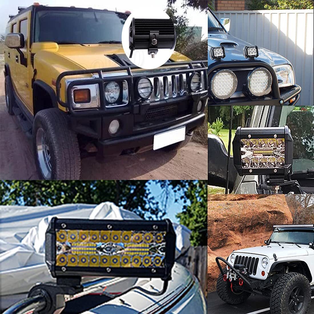 Universal LED Light Bar Mounting Brackets Set for Light Bar Driving Light Pods
