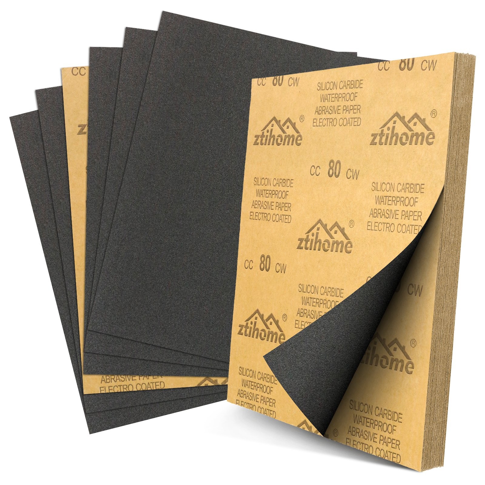 Wet Dry Sanding Paper Assorted Grit Waterproof Polishing Sheet for Metal Plastic