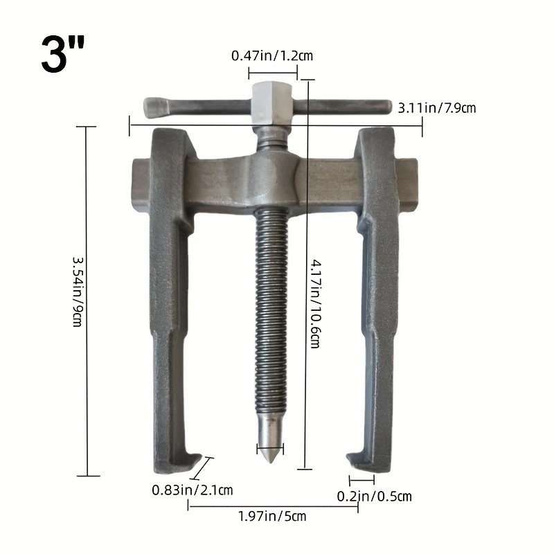 Small Bearing Removal Tool 2 Jaw Puller for Gears Pulleys and Flywheels
