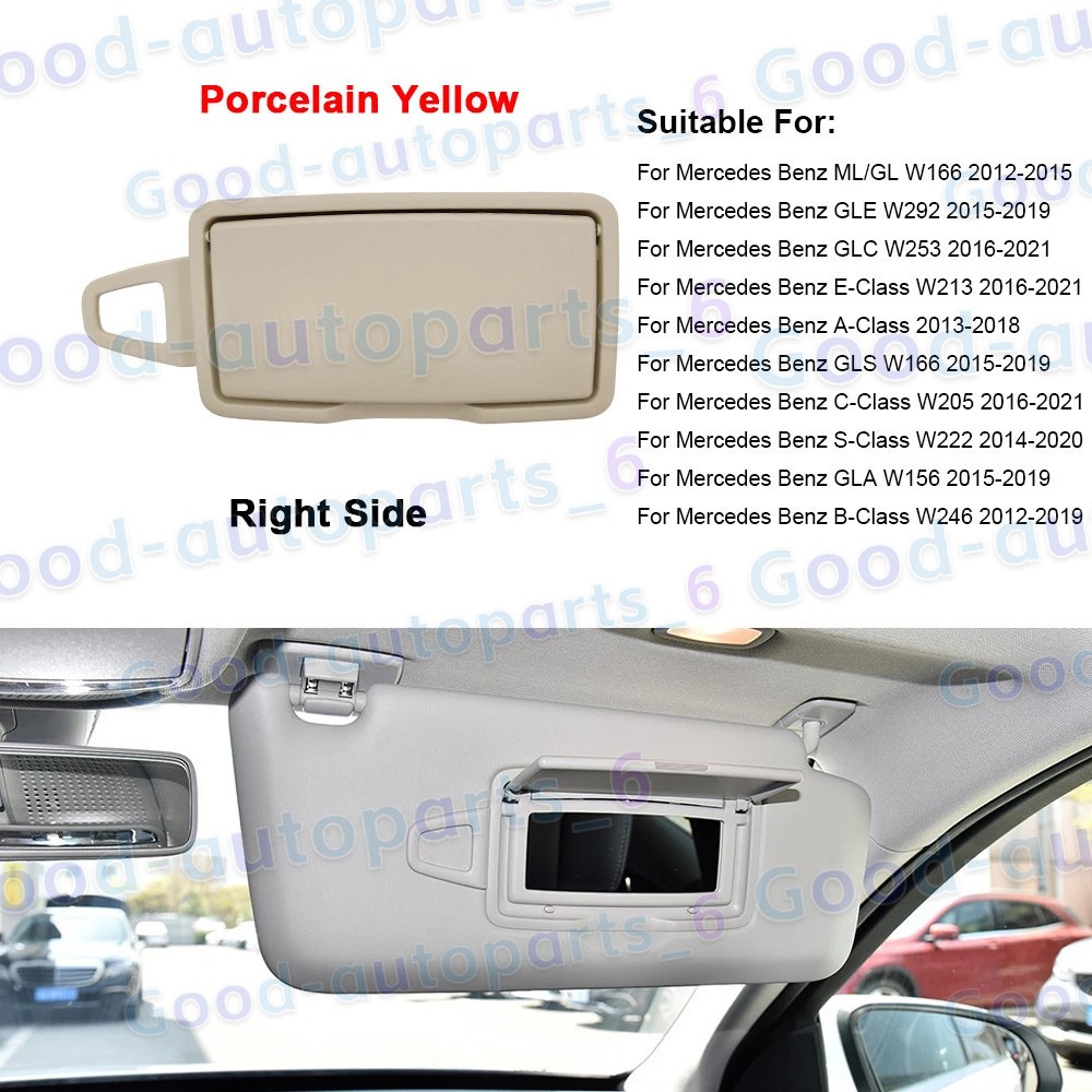Sun Shade Visor Makeup Cosmetic Mirror Cover For Benz A B C E S GLA GLC Class