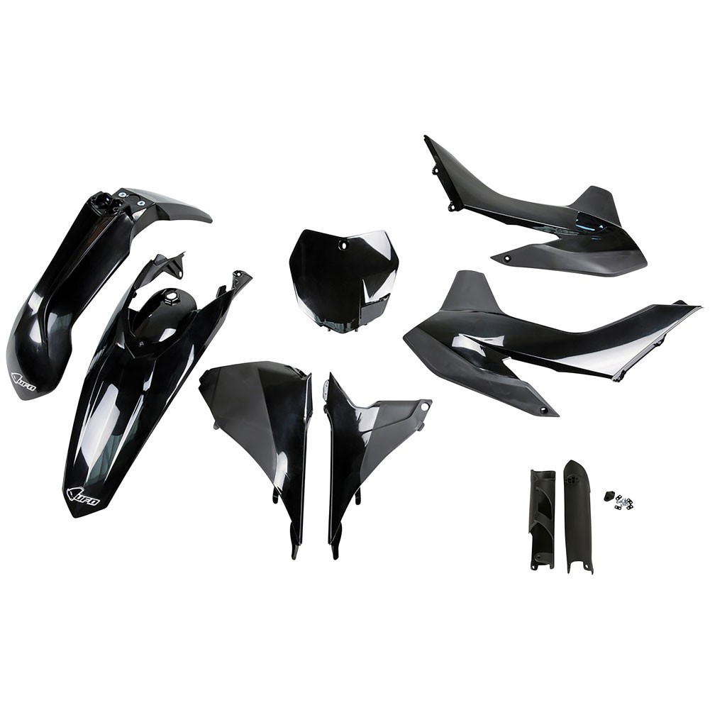UFO Plastic Kit Set Full Black KTM 125 150 250 300 350 450 SX XC SXF XCF 13-14