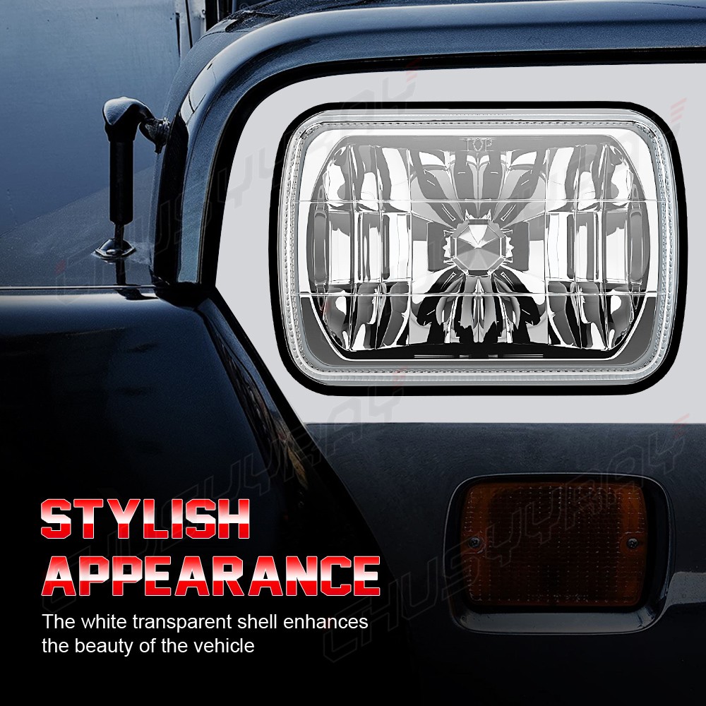 55W Pair 7×6 5×7 LED Headlights Hi-Lo Fit Chevy Express Cargo Van 1500 2500 3500