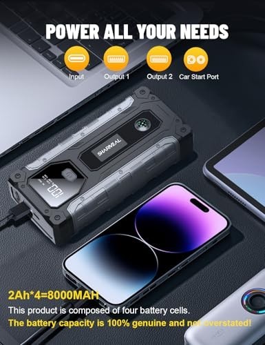 WOLFBOX Jump Starter , 4000A Portable Car Battery Booster