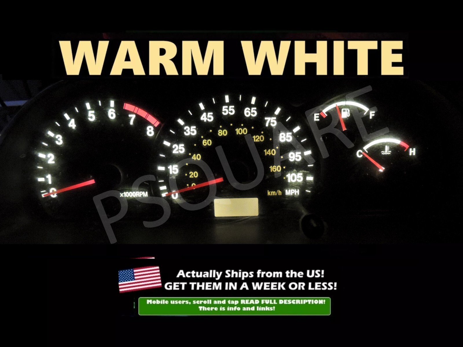 Gauge Cluster LED Dashboard Bulbs Warm White For Chevy Tracker 2001 2004 01 04