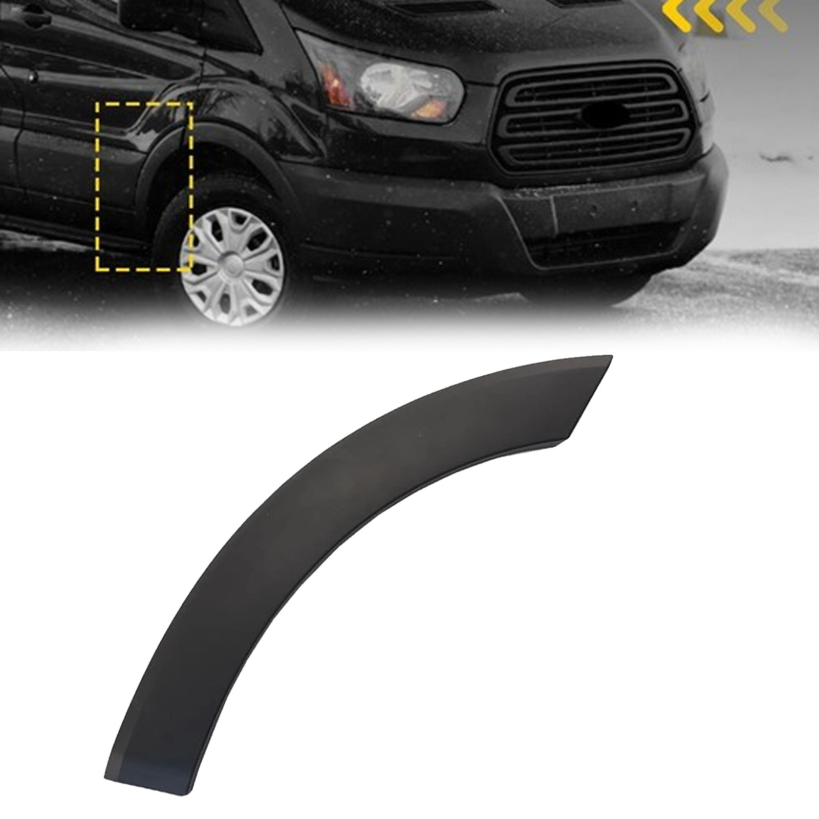 Front Wheel Arch Molding Trim Flare For FORD TRANSIT 150/250/350/350HD 2015-2024