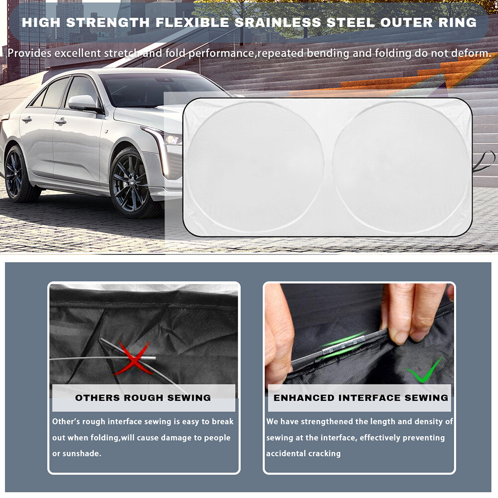 For Chrysler Accessories Car Windshield Sun Shade Heat UV Block Shield Visor