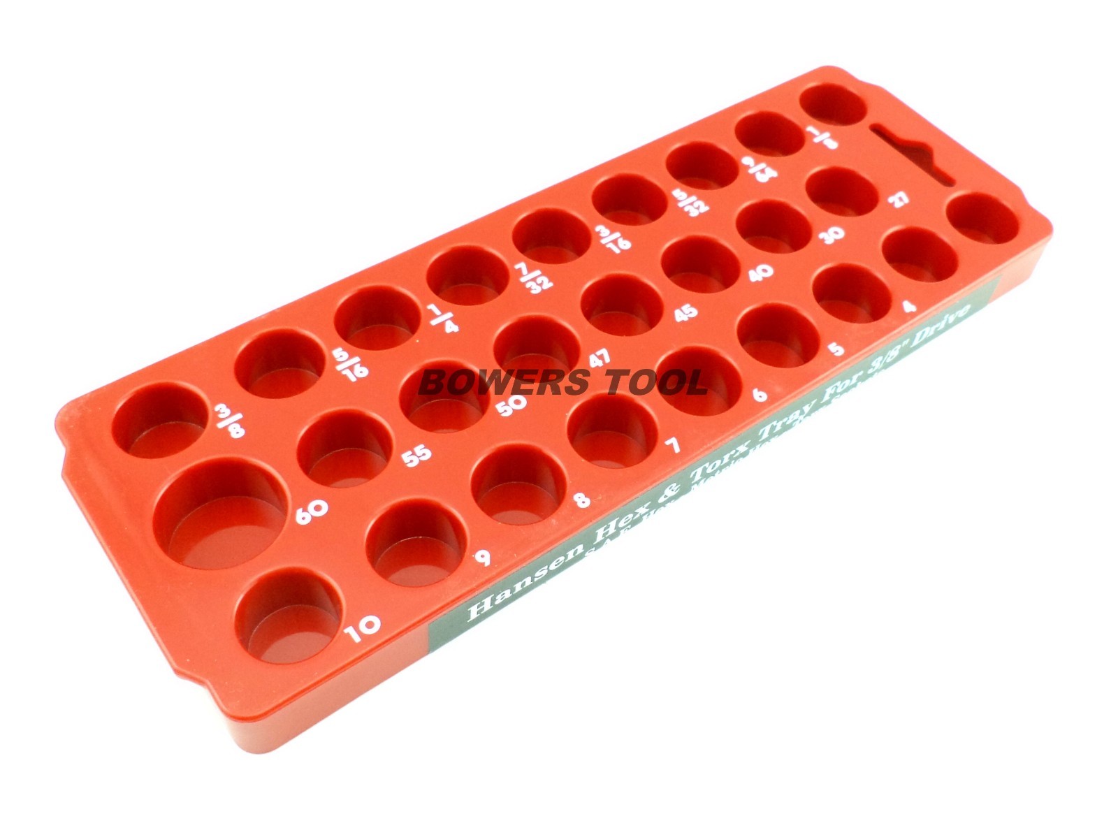 Hansen 3/8” Drive Torx & Hex Socket Organizer Tray Rack Holder Metric SAE USA
