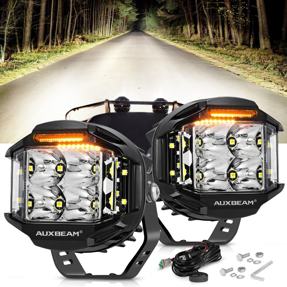 AUXBEAM 4″ LED Work Light Bar Spot Pods Offroad Truck ATV Driving Fog Lamp DRL
