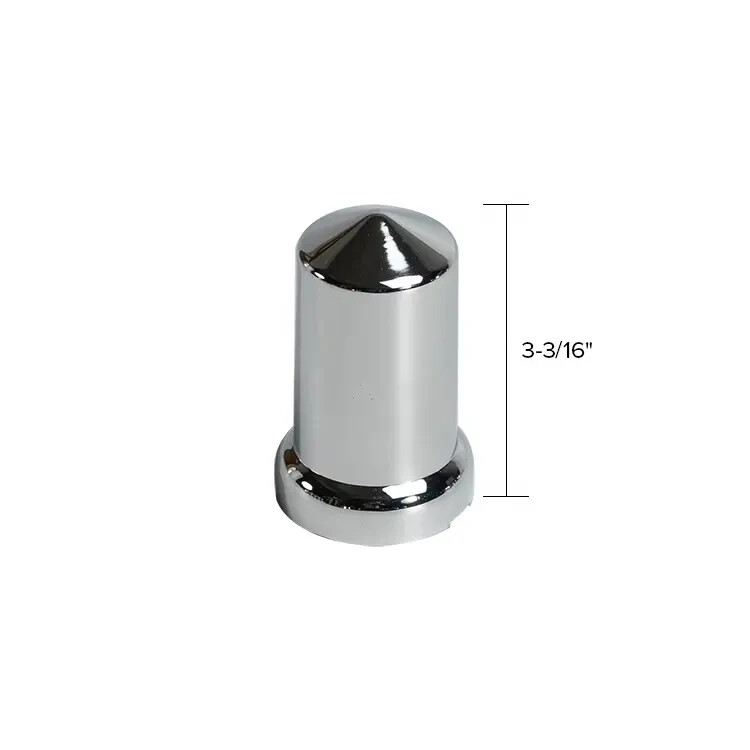 20PCS 33mm Lug Nut Covers Chrome Push-On (3-3/16″) ABS Plastic For Semi Truck