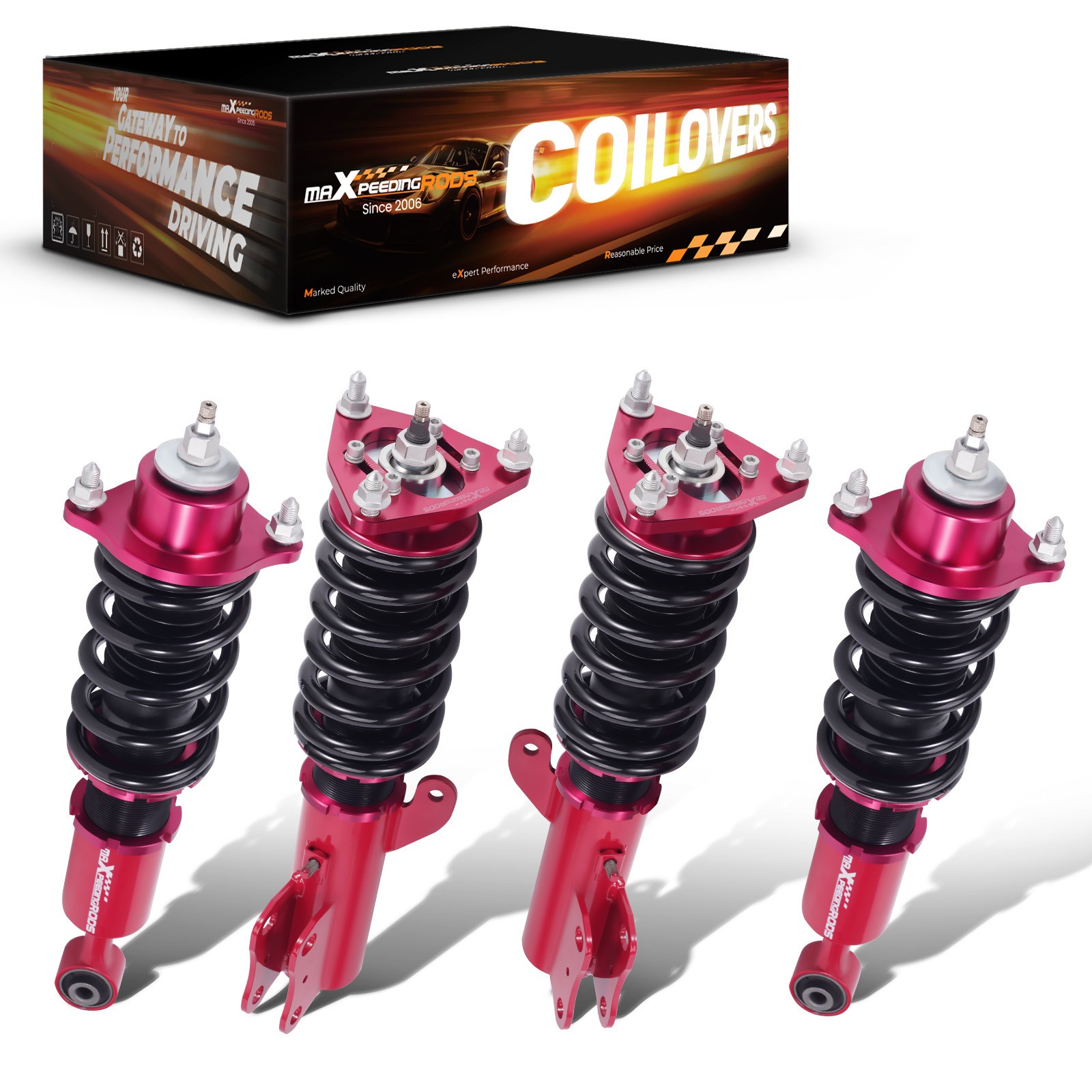 MaXpeedingrods 24 Way Adjustable Coilovers Shock Kit for Mitsubishi Lancer 08-17