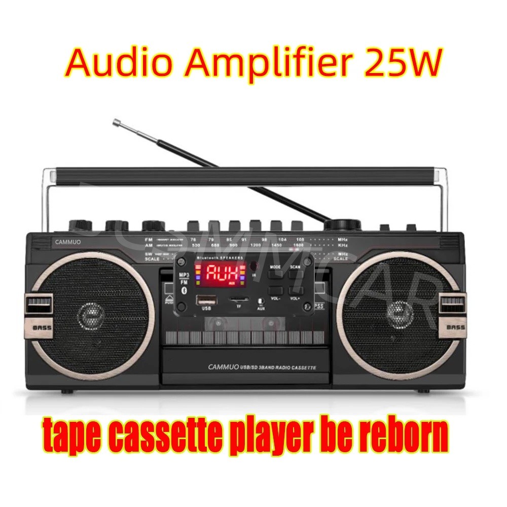 Bluetooth 5.0 Decoder Board Car MP3 Player Power Amplifier USB TF AUX FM Radio