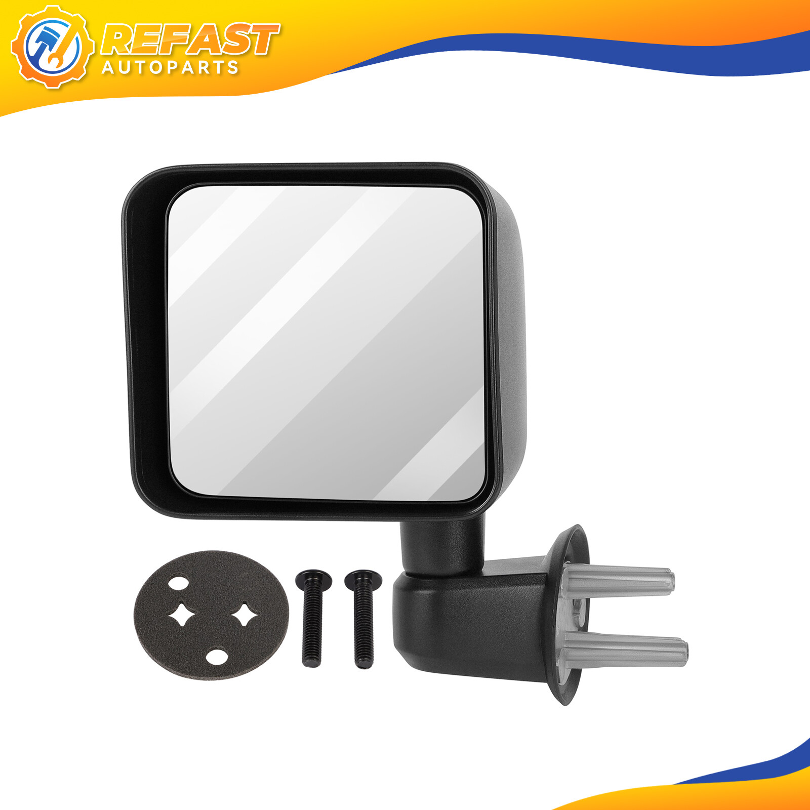 For 2007-2017 Jeep Wrangler Driver Side Mirror Manual Adjustment Manual Fold
