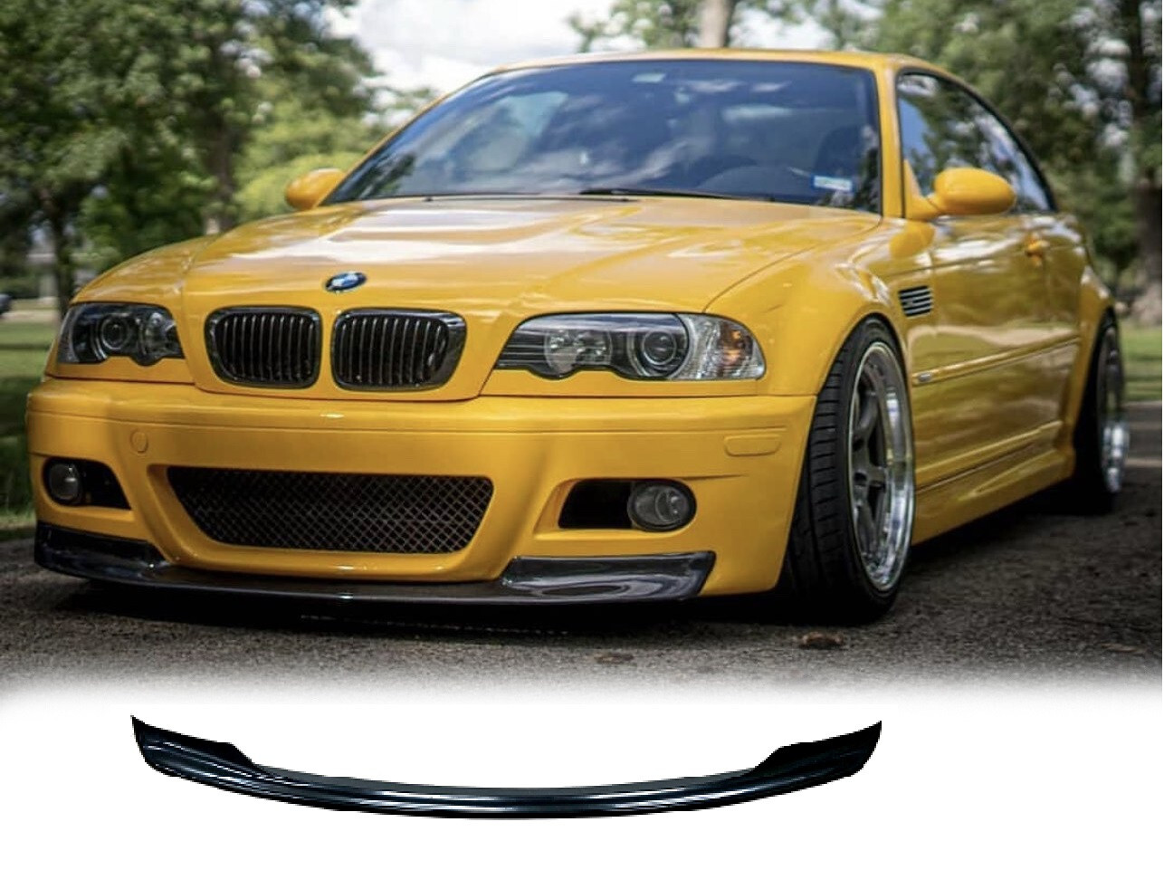 bmw E46 CSL Front lip spoiler M3 bumper Splitter BEST FIT csl spoiler