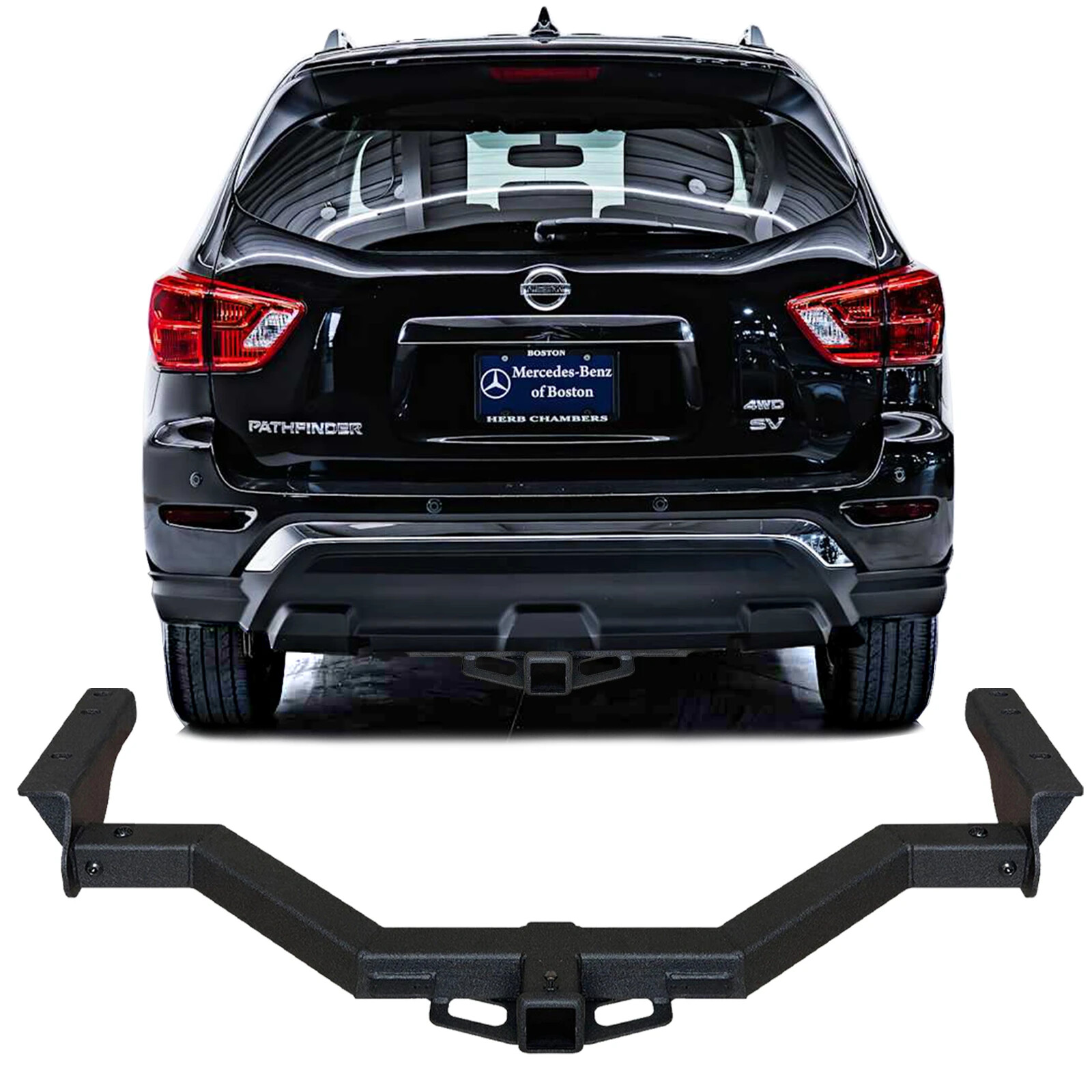 Trailer Hitch Receiver Rear Bumper Tow Kit 2″ For 2013-2020 Nissan Pathfinder
