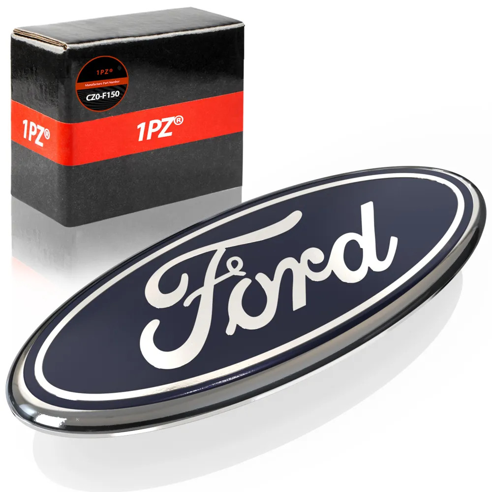 Fit Ford 2005-2014 F150 Blue & Chrome Front Grille /TAILGATE 9″ Wide Oval Emblem