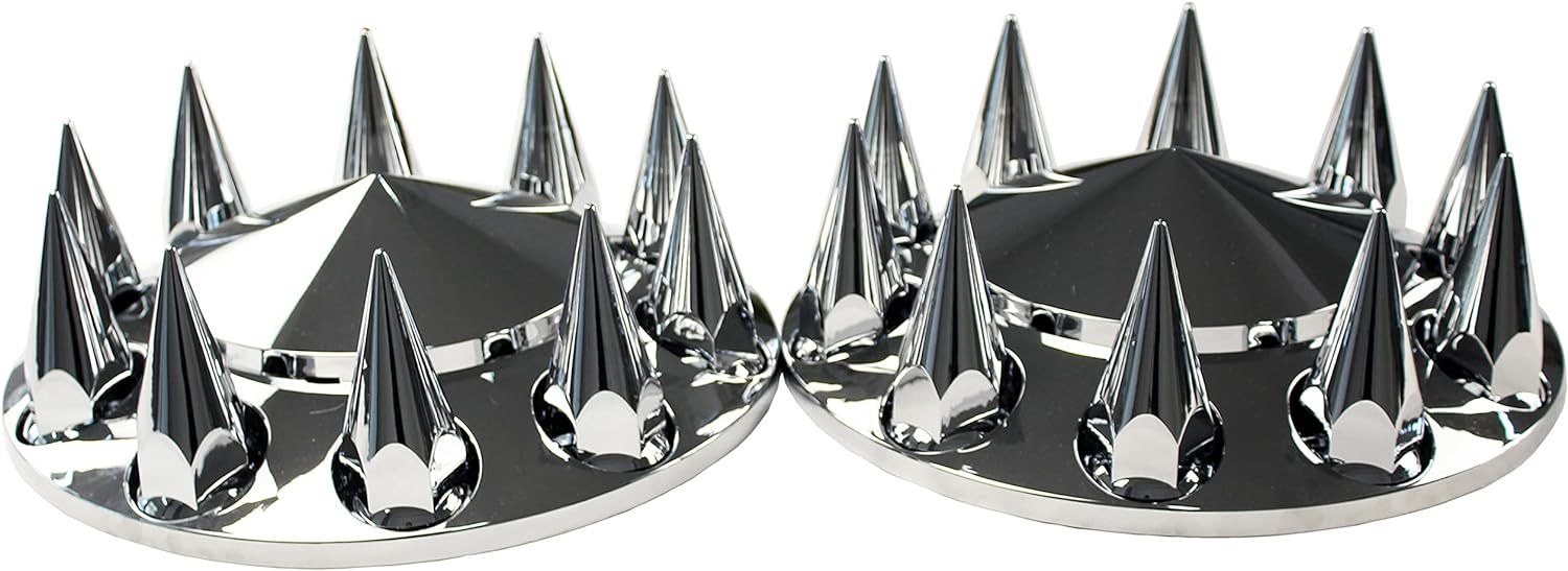 Chrome Hub Cover Semi Truck Wheel Kit Axle Cover 33mm Lug Nut Complete