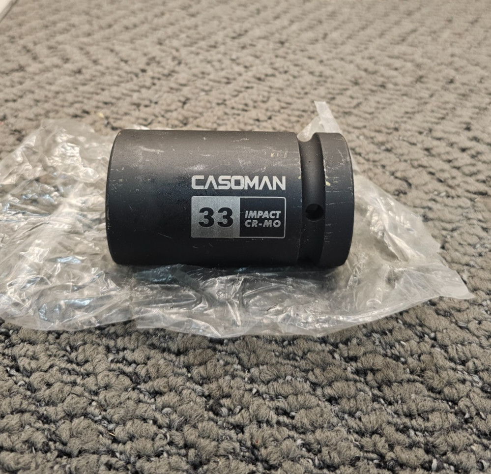 CASOMAN 3/4″ Drive x 33 mm Deep 6 PT Impact Socket, CR-MO, 3/4-inch 33mm