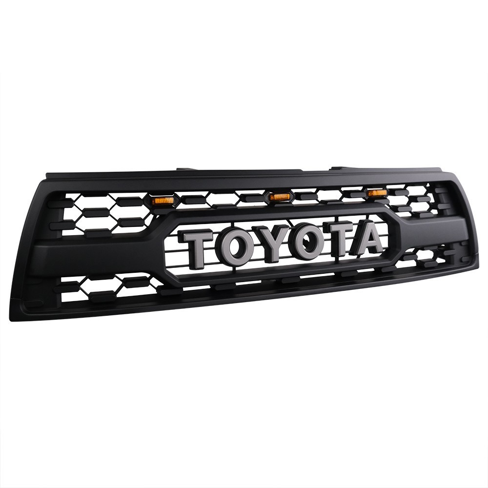 Front Grille For 1996-2002 Toyota 4Runner Black Mesh Grill W/Led Lights&Letters