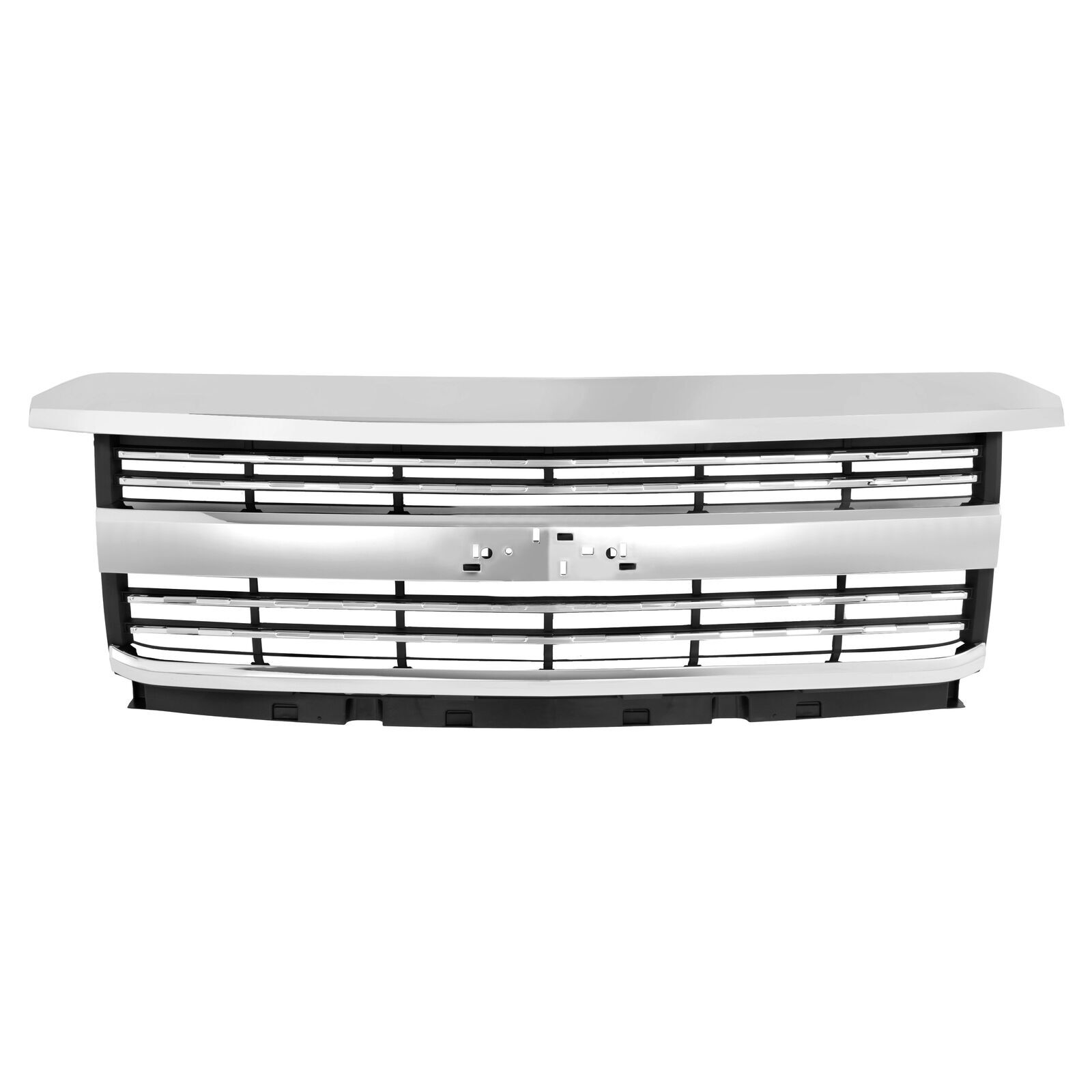 Front Upper Grille Assembly For 2015-2019 Chevy Silverado 2500 HD 3500HD Chrome