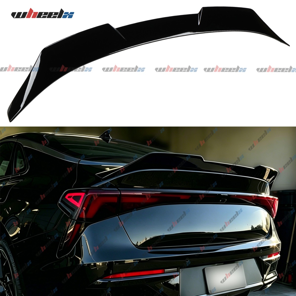 Gloss Black For 2025-2026 Kia K5 OPTIMA V Style Highkick Duckbill Trunk Spoiler