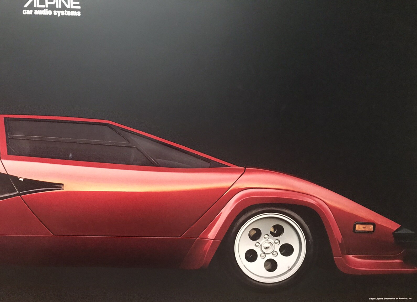 Body By Lamborghini High Fidelity By Alpine Original 1981+2 Free Car Poster!LQQK