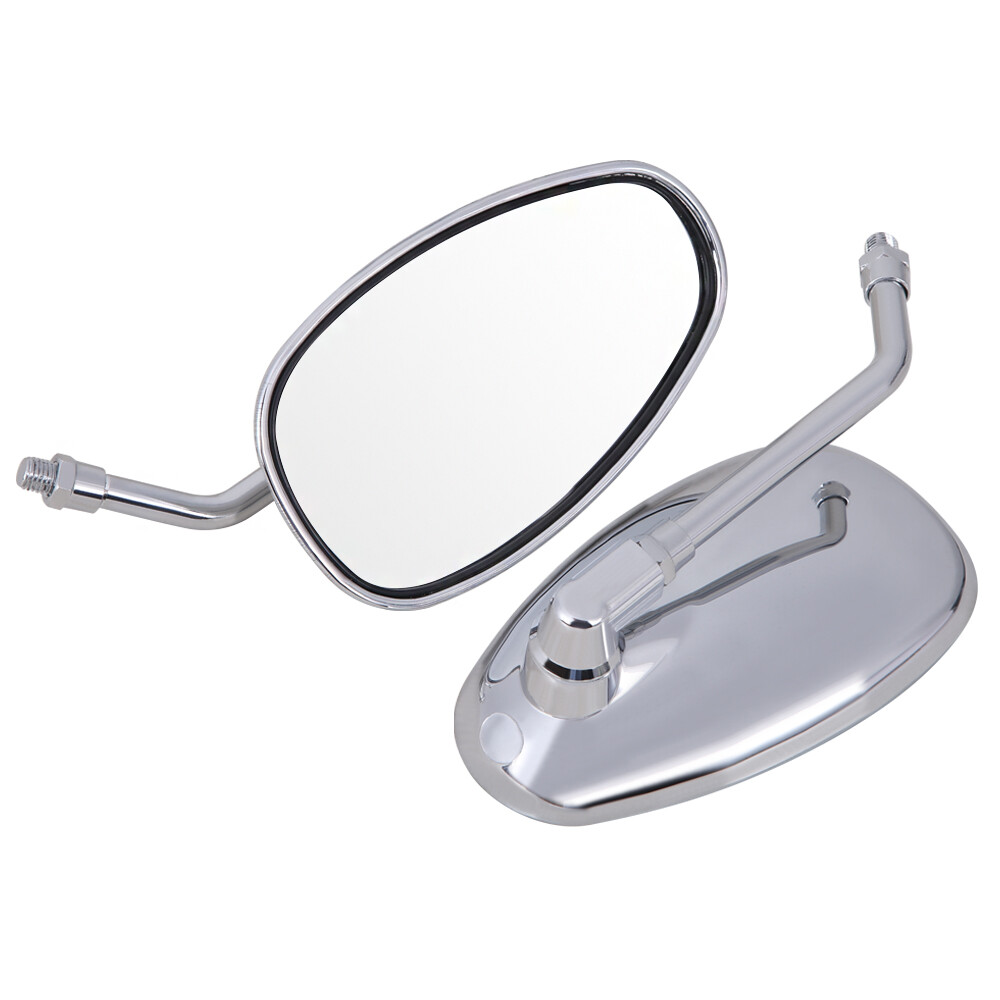 Chrome Motorcycle Oval Mirrors For Honda Shadow Spirit 750 1100 VTX1300 VTX1800