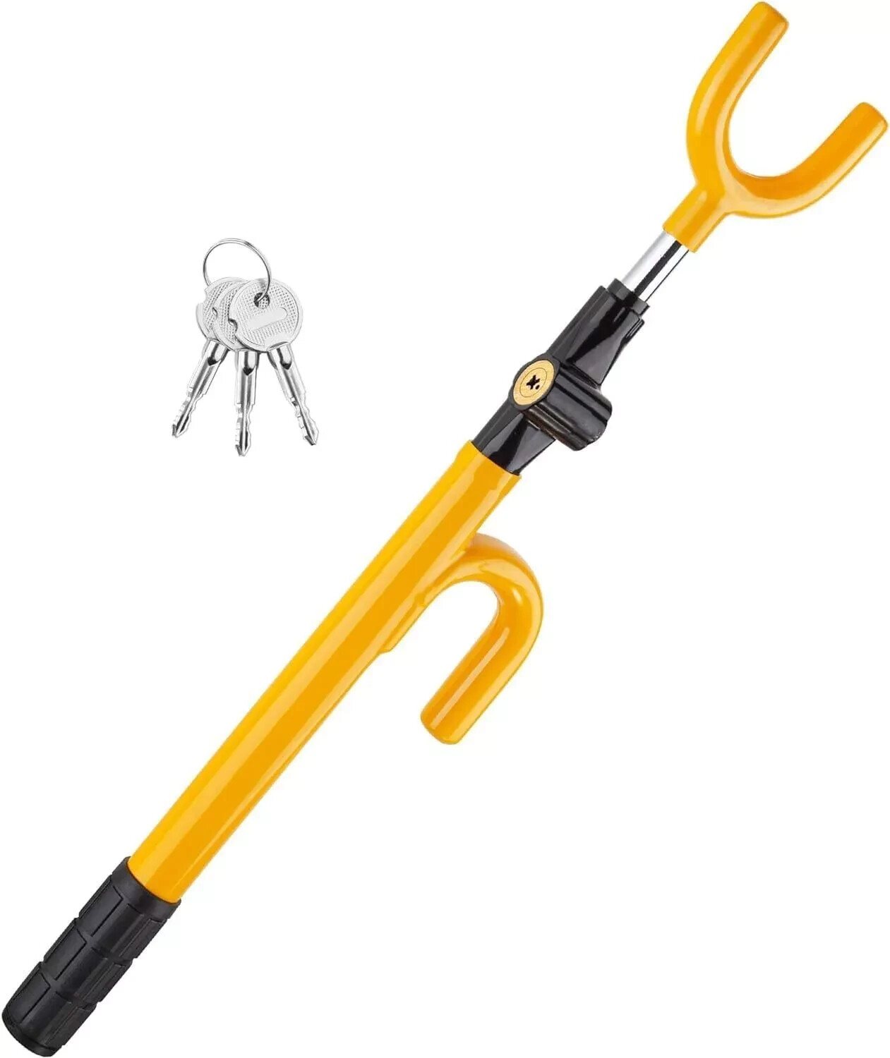 “2 PACK” CARTMAN Vehicle Steering Wheel Lock, Car Anti-Theft Yellow