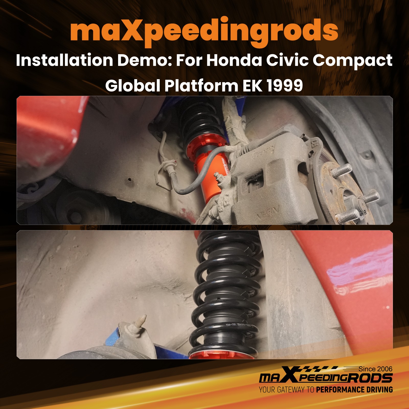 MaXpeedingrods 24 Ways Coilover Suspension Kit for Honda Civic EG/EK/EJ 96-00