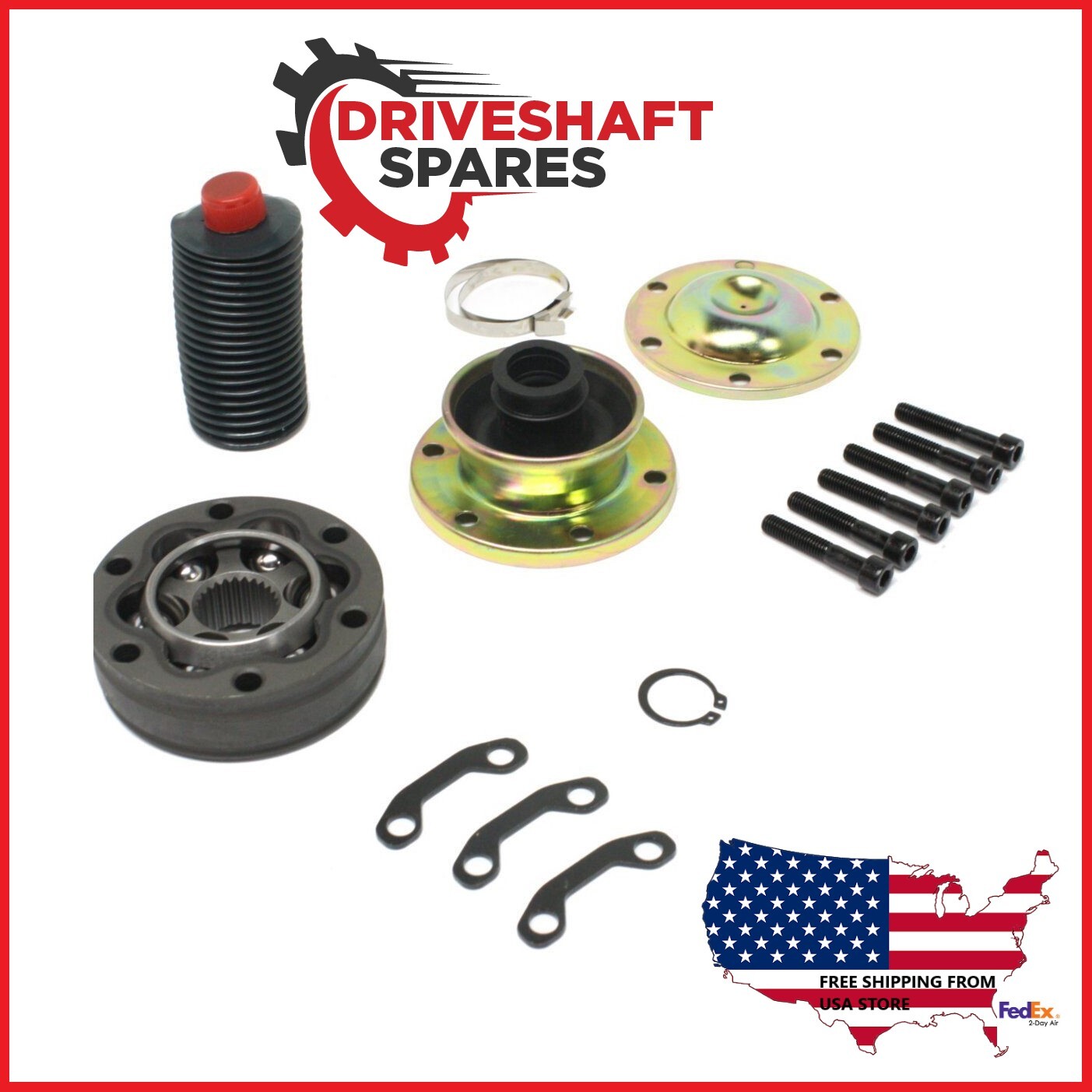 ​CVJ001, 2001-2003 Dodge Durango CV Joint & 5-153X, U-Joint Driveshaft Kit.