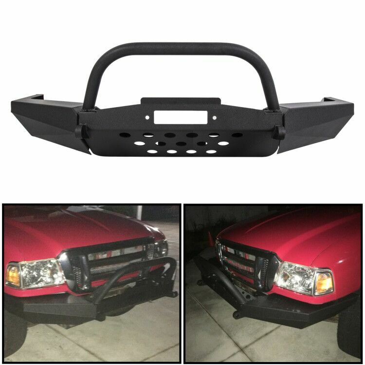 For 1998-2011 Ford Ranger Modular Front Black NEW Winch Bumper with Bull Bar