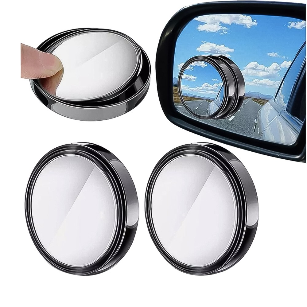 2Pc Blind Spot Mirrors Round HD Glass Side for Car Convex 360° Rear View Mirro