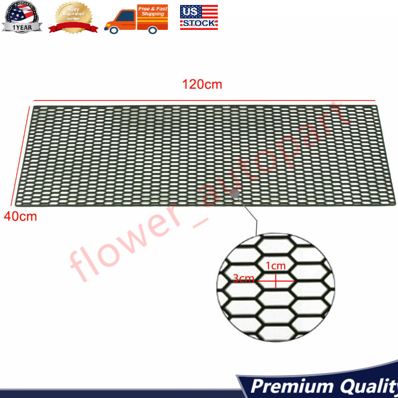 Universal Black ABS Plastic Racing Honeycomb Hex Mesh Grill Spoiler Bumper Vent