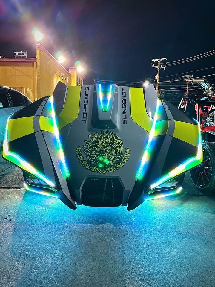Clear Tinted Smoked CHASING IP65 Flexible LED Light Strips Slingshot APP+Remote
