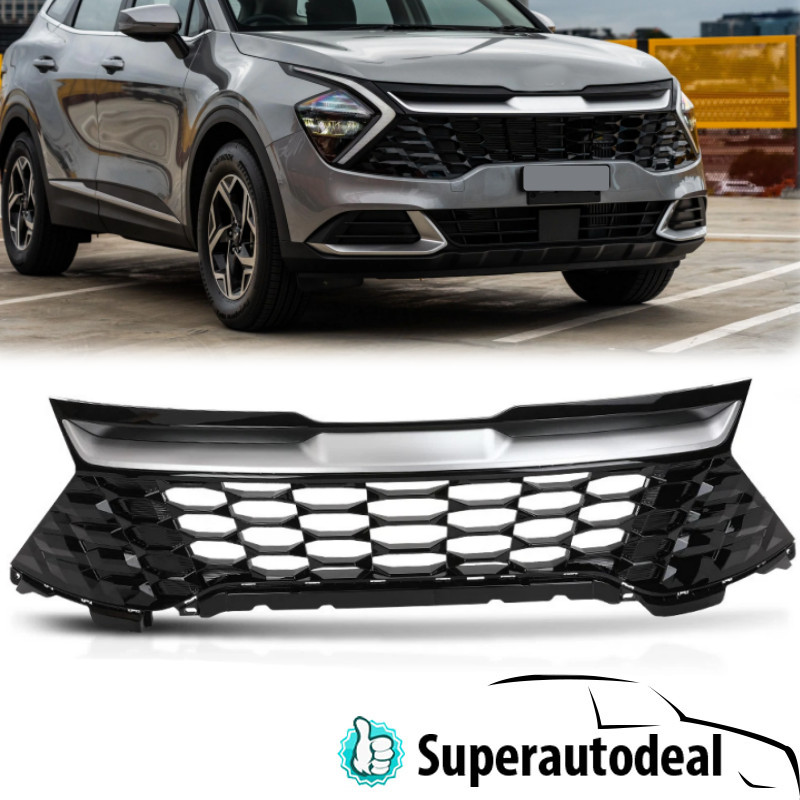 Front Grille Assembly Replacement Fit For Kia Sportage 4-Door EX LX SX 2023 2024