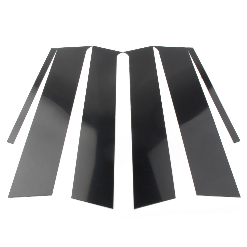 6pcs Black Pillar Posts Door Trim For Mitsubishi Lancer Sedan 2008-2017 2016