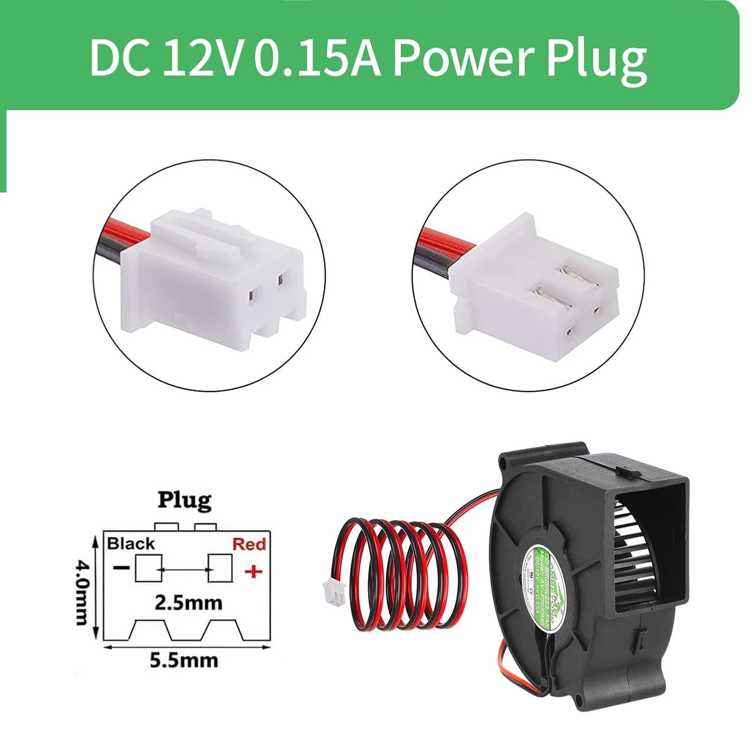 Durable 12V Cooling Blower Fan for Graphic Cards with 50,000 Hours Life