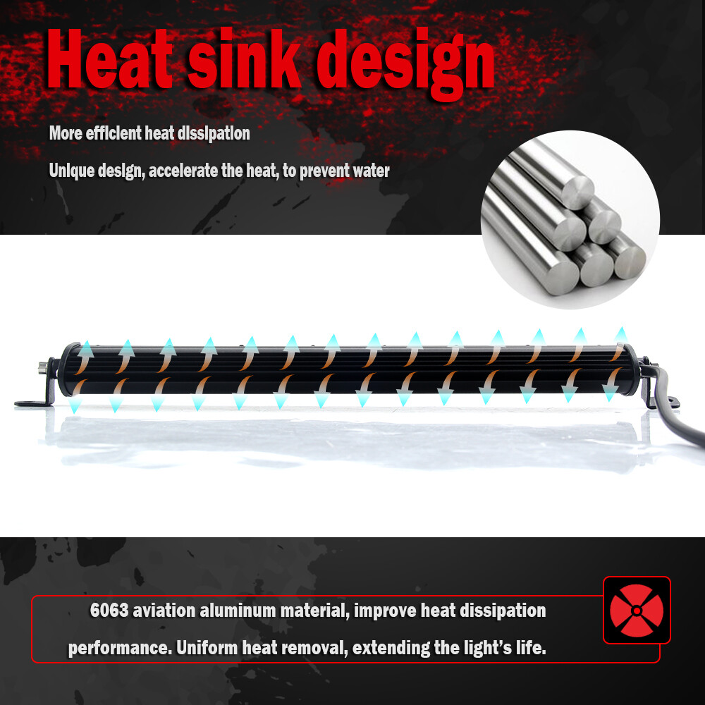 Slim Single Row 7″ 14″ 20″ 26 32 38 44 50 LED Light Bar Off Road Driving ATV SUV