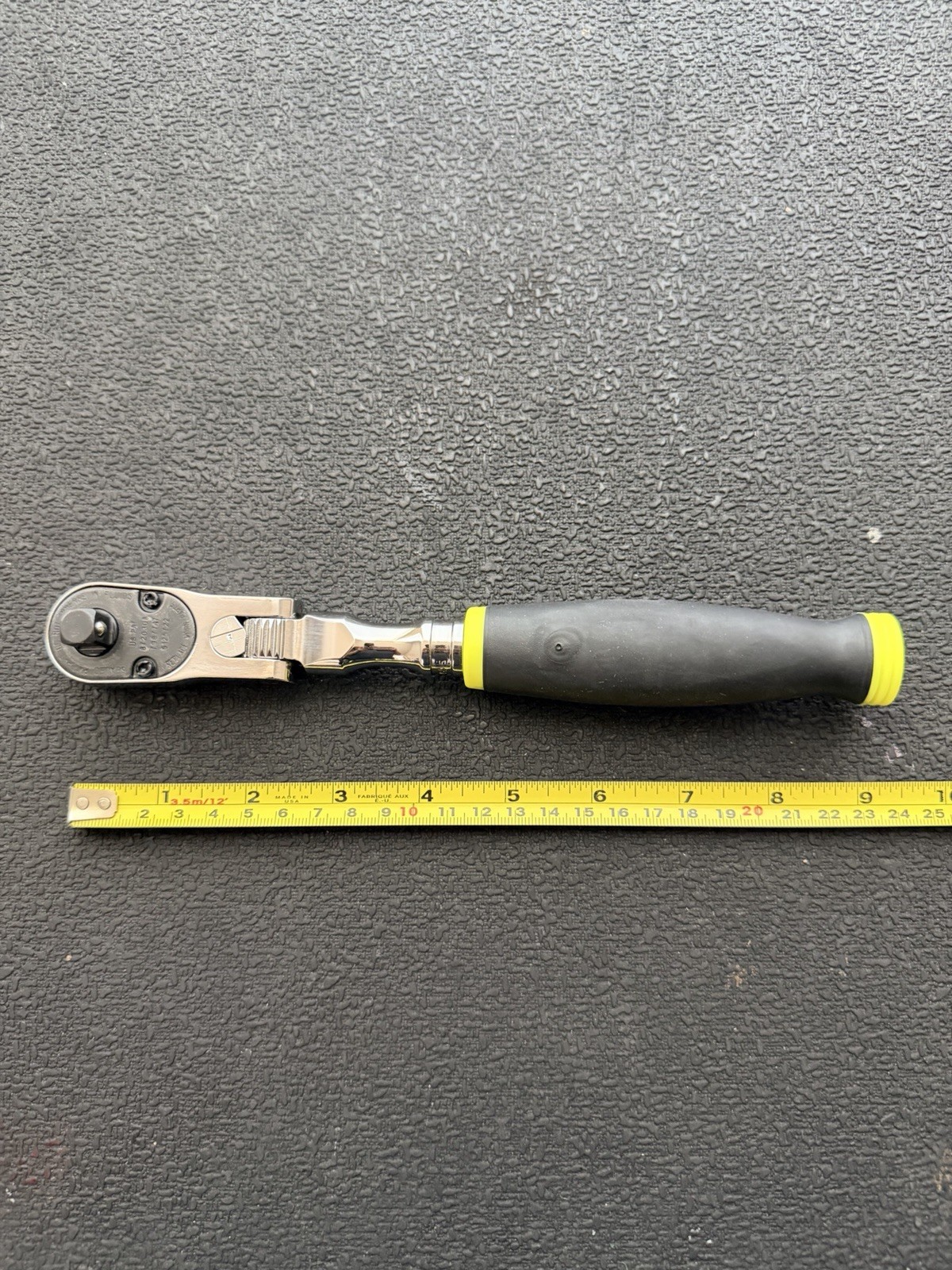 Snap-On Tools 3/8″ drive ratchet locking flex head Hi-viz NEW soft grip FHX80B