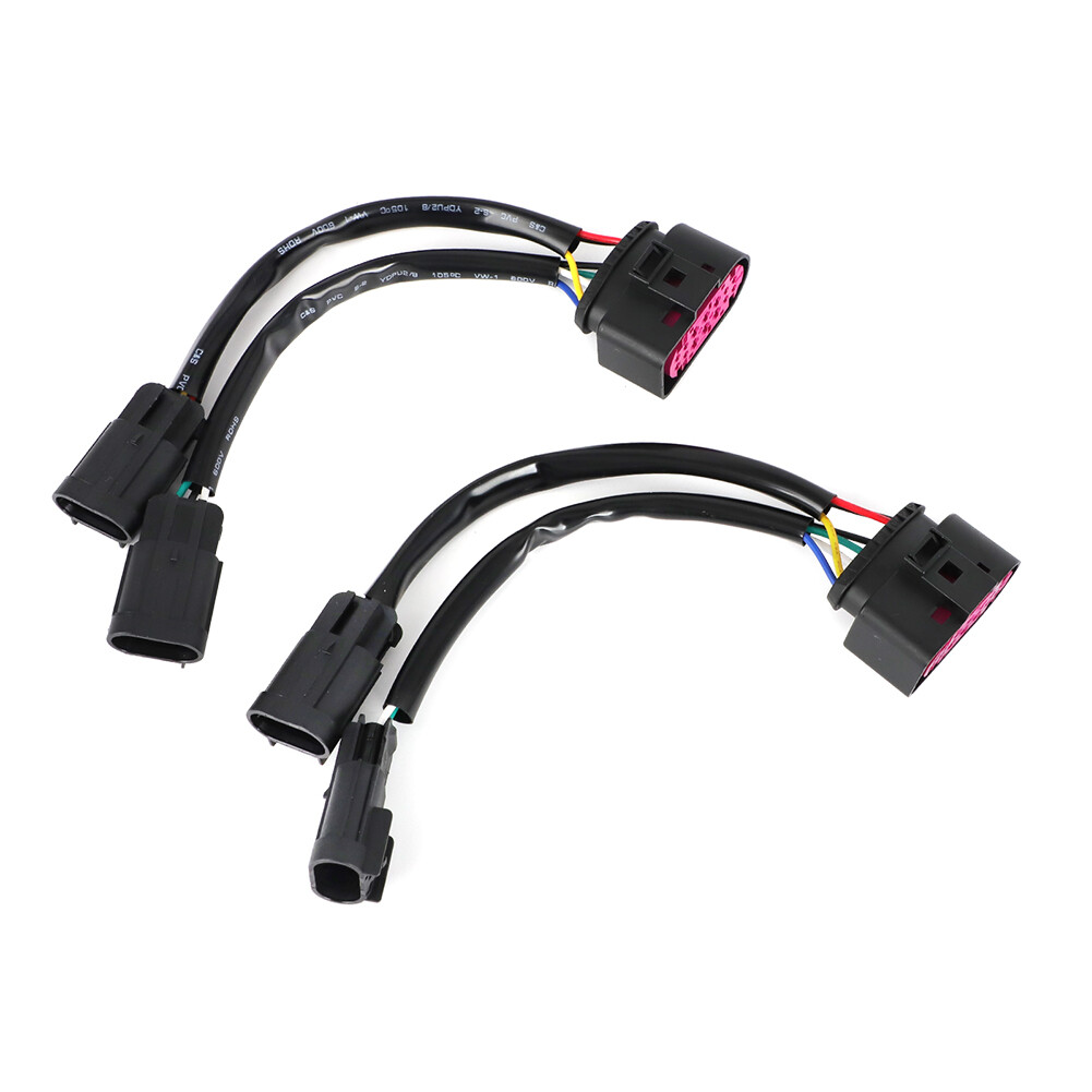 For 09-18 Dodge Ram Conversion Harnesses Quad Housing To Projector Headlight 2PC