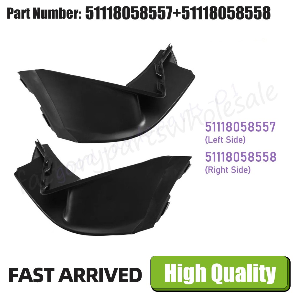 Left & Right Front Lower Bumper Air Channel For BMW X6 F16 M Sport 2014-2019