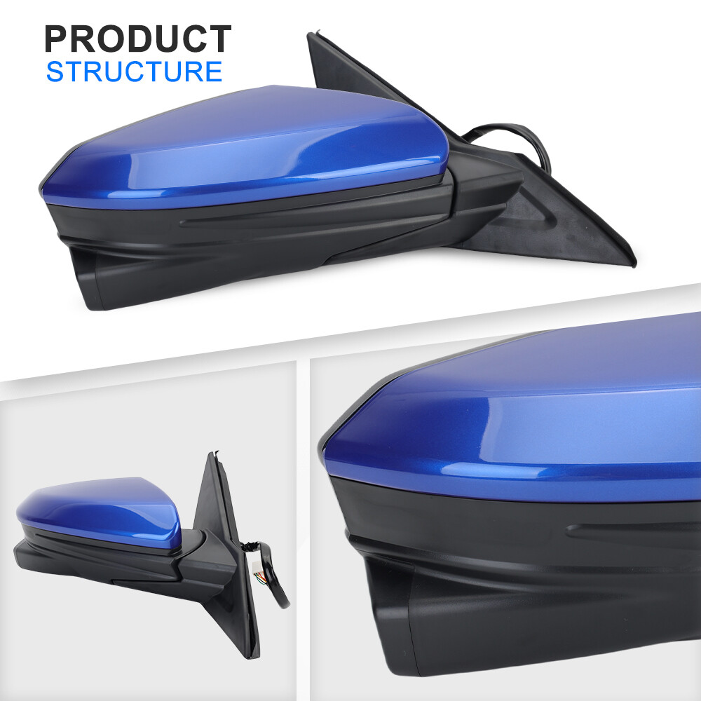 Blue Right Passenger Side Mirror 11Pin Heated Camera For Honda Civic 2016-2020