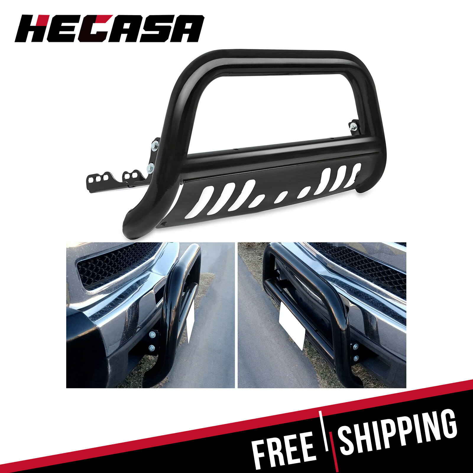 For 2007-2018 Silverado/GMC Sierra 1500 3″ Bull Bar Grille Guard Front Bumper