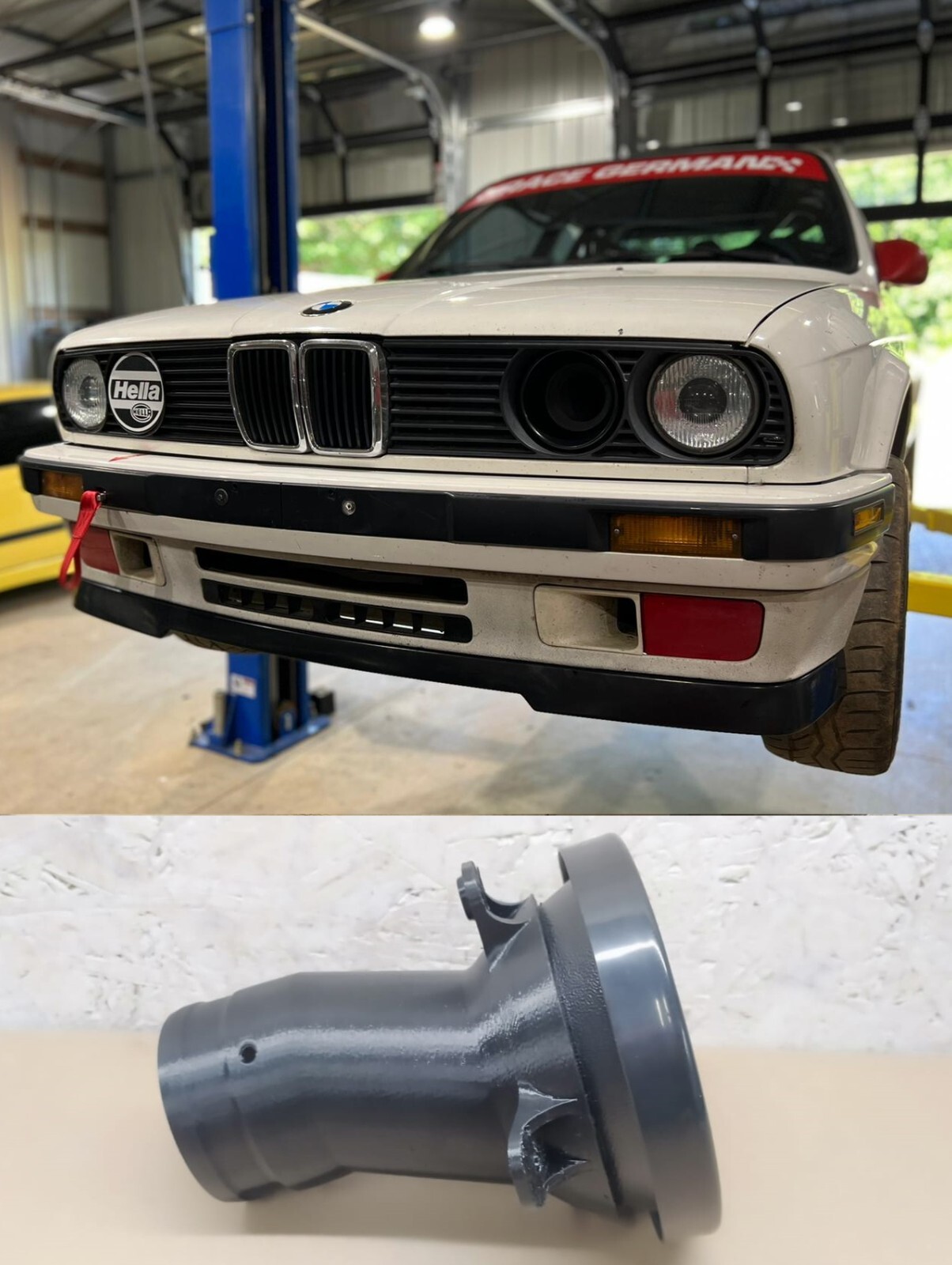 BMW E30 headlight duct,intake cold air duct 3″,work on left and right side,video