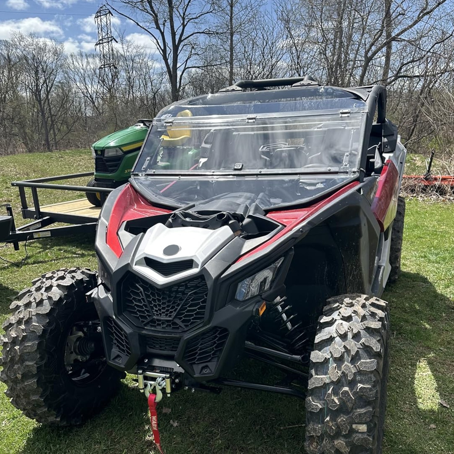 Upgraded Version 2-IN-1 Front Flip Windshield For Can-Am Maverick X3 2018-2023