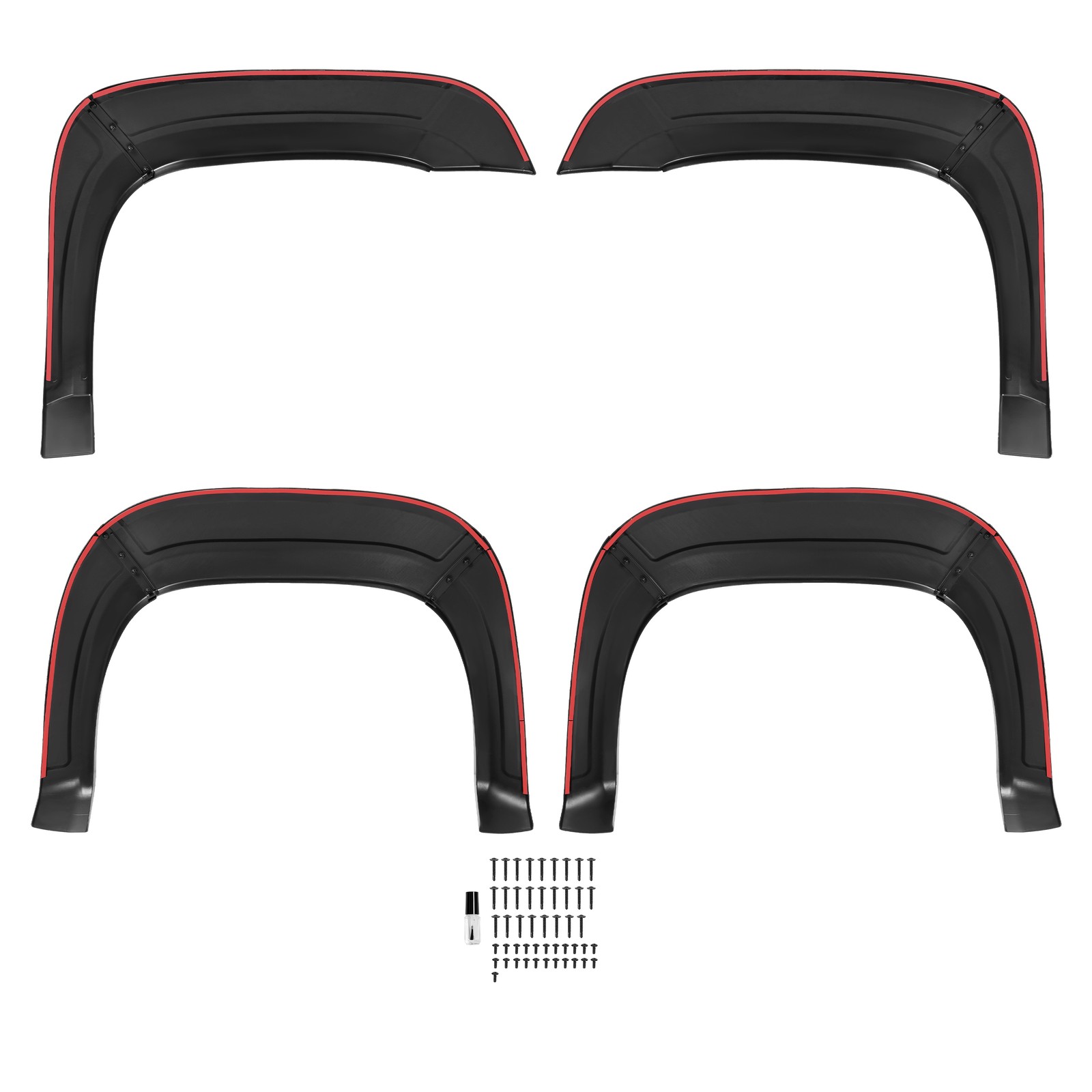 Front Rear Fender Flares Set Textured Black For 2007-2014 GMC Sierra