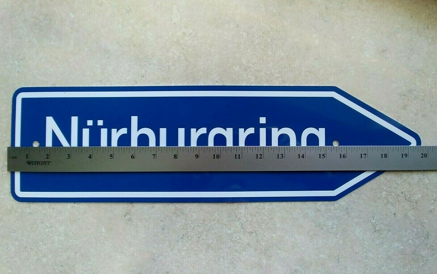 Nürburgring Exit Sign – German Racing Decor – Aluminum Nordschleife Marker