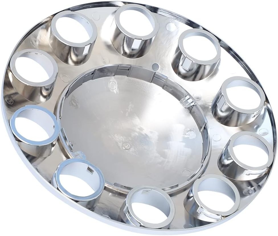Wheel Axle Hub Cover Kit Semi Truck Wheel Front 33mm Nut Covers Set of 2