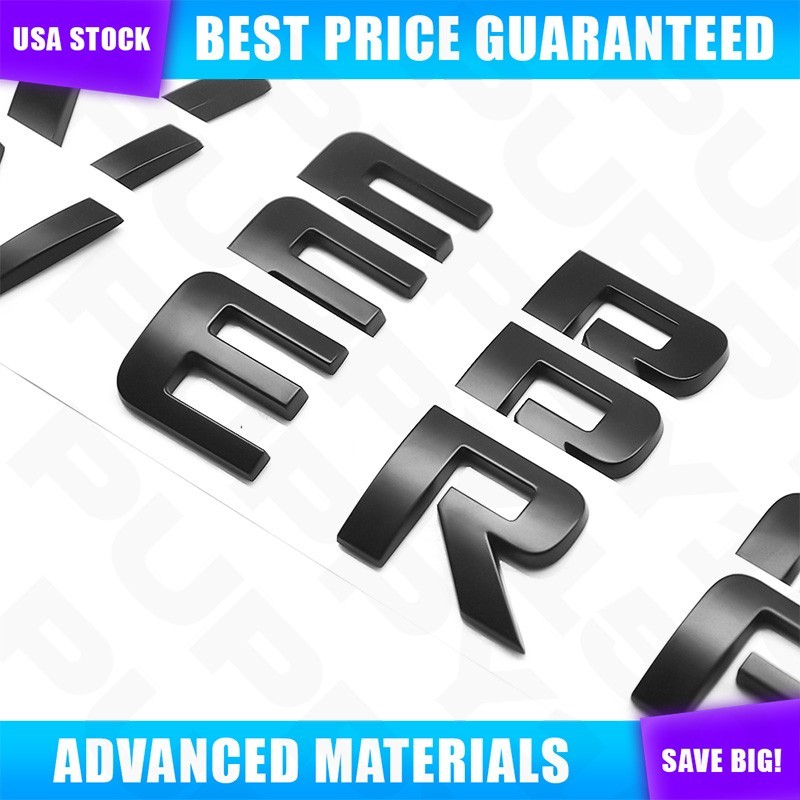 4PCS Matte Black Door Emblems Tailgate Letters Badge For Silverado LTZ 2007-2018